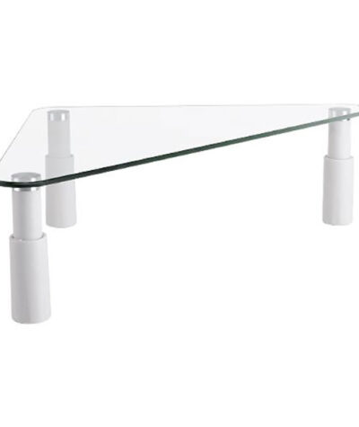 Defianz Tempered Glass Monitor Riser - Height Adjustable, Triangle for Corners