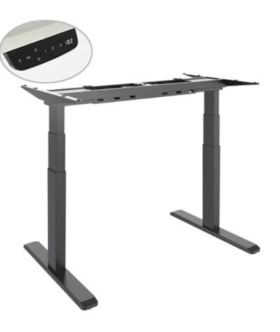 Defianz Electric 3 Stage Dual Motor Sit-Stand Desk Frame - White